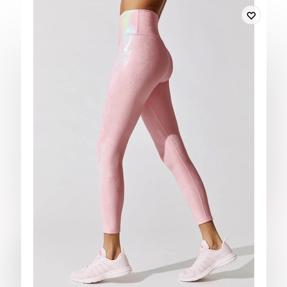 Carbon 38 Metallic Snake High Rise 7/8 Legging in Pink - Picture 2 of 7